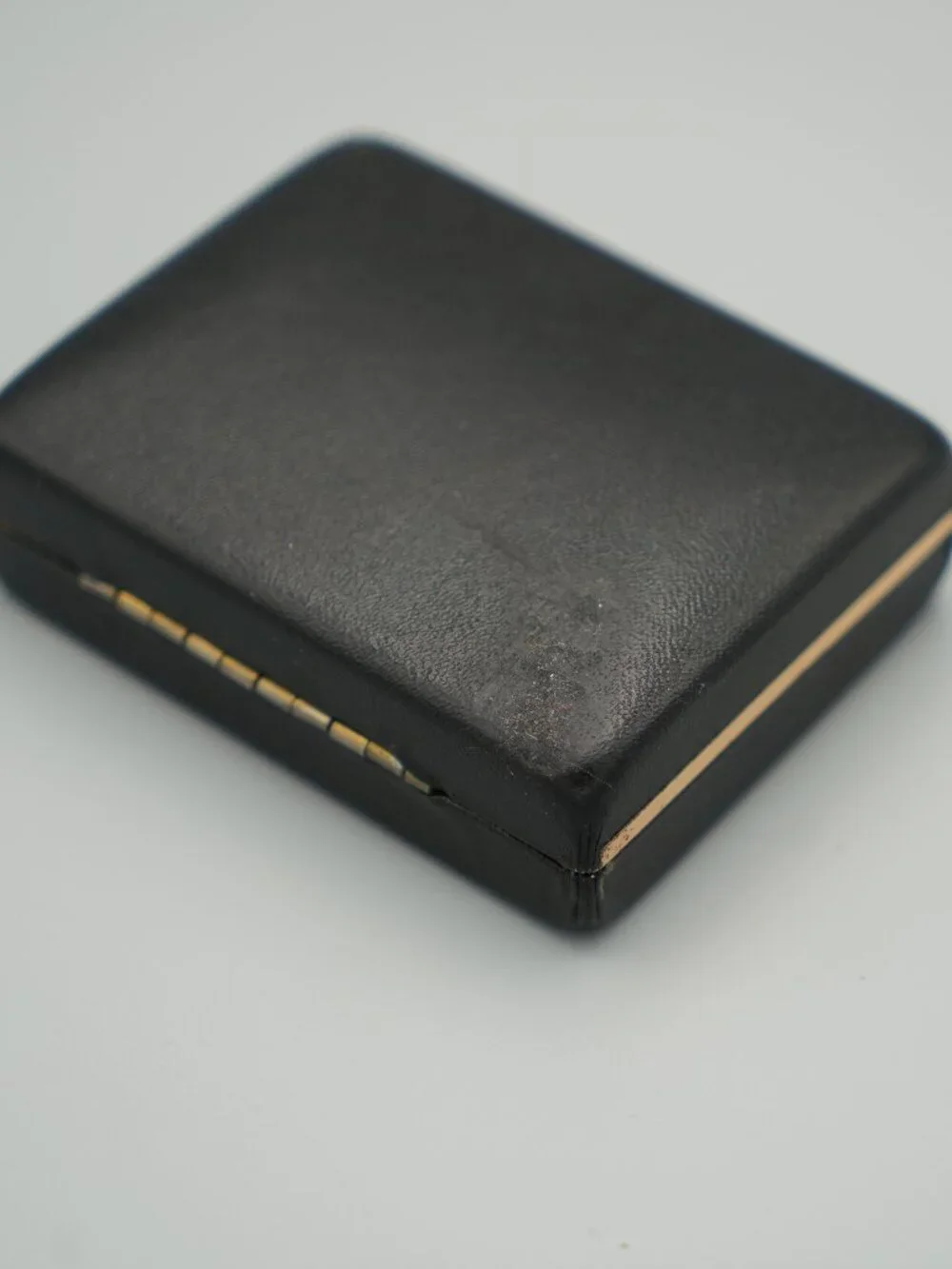 Simmons 1/20 12K Gold filled Black Enamel & Unmarked Twist Cuff Links-Anson Box